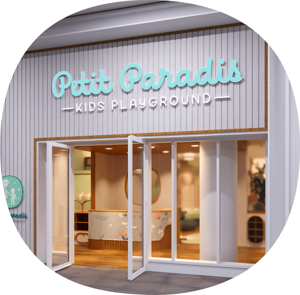 Petit Paradis - Where Play Meets Peace indoor playground banner